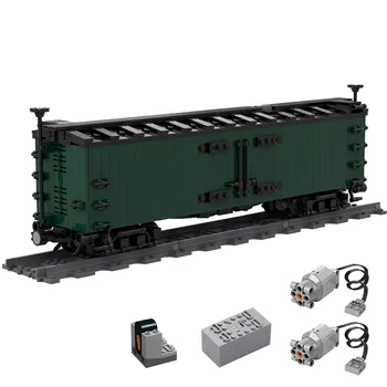 MOC - 73001 Powered Boxcar Tren Modeli 922 parça Yapı Taşları MOC Seti - Sarı Tarafından Tasarlanmıştır.LXF