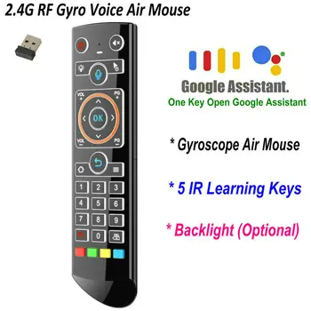Android Akıllı TV Kutusu PK G30s G20s Pro Uzaktan Kumanda T6M Pro Arka Işık 2.4 G Gyro Air Mouse 5 IR Öğrenme Google Sesli Arama 