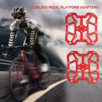 2 adet Alüminyum Alaşımlı Bisiklet Klipsiz Pedal Platformu Adaptörleri SPD KEO Pedallar MTB Dağ Yol Bisikleti Aksesuarları