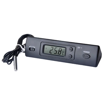 LCD Dijital Araba Sıcaklık Ölçer Çok fonksiyonlu Saat Zaman Sıcaklık Göstergesi Prob İle İç Elektronik Termometre