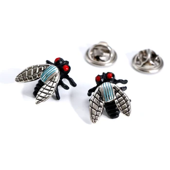 Yenilik Yaka Pin Erkekler için Böcek Sinek Tasarımcı Broş Pin Takım Rozeti Pin erkek moda takı Aksesuarları Favor Hediyeler