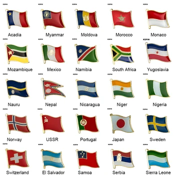 Ülke Bayrağı Rozeti Bayrağı Broş Ulusal Bayrak Yaka Pin Uluslararası Seyahat Pimleri Koleksiyonları