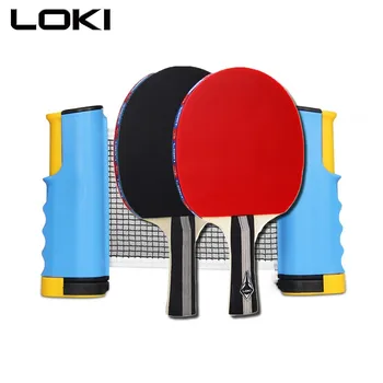 Profesyonel Ping Pong Raket Seti Masa Tenisi Raketleri Yarasalar Kürekler Geri Çekilebilir Net, Gelişmiş Ev Kapalı veya Açık Oyun