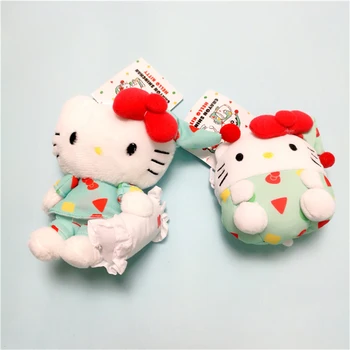 Kawaii Sanrio peluş oyuncaklar Hello Kt Kedi Shin Chan Dolması Bebek Sevimli Çanta Kolye Bebek Anime Figürü Bebek Çocuklar için Doğum Günü Hediyeleri