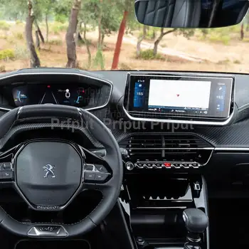 Temperli cam Peugeot 208 İçin E208 2020 2021 araba bilgi-eğlence gps navigasyon medya dokunmatik ekran koruyucu