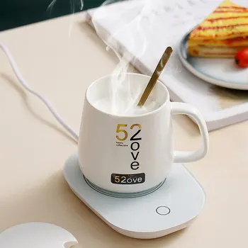 Kahve fincan ısıtıcı QC kablosuz şarj 55 derece Santigrat sabit sıcaklık cafe kupa ısıtıcı wereless şarj cafe termostat