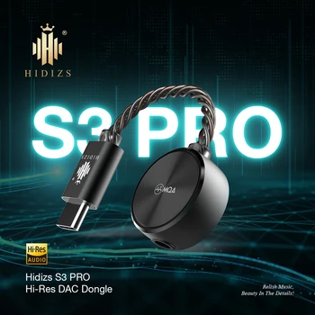 Hidizs S3PRO Ultra Taşınabilir Yüksek Çözünürlüklü DAC Dongle USB C Tip - C 3.5 mm Amplifikatör ile MQA 8X Desteği AMP Adaptörü DSD128 Ses Kablosu