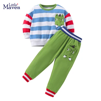 Küçük maven 2022 Bebek Erkek Giysileri Setleri Sonbahar Güzel günlük kıyafetler Pamuk Yumuşak ve Konfor Çocuklar için 2-7 yıl