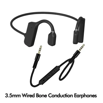 3.5 mm Kablolu Kemik iletimli kulaklık Tip-C Açık Kulak kulaklık Mikrofon ile Hafif Değil Kulak Rahat Giyim Spor Kulaklıklar