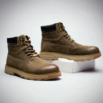 erkek botları 2021 yeni çizmeler PU deri erkek ayakkabıları yüksek top daha fazla eğlence sonbahar çizmeler wholesale444