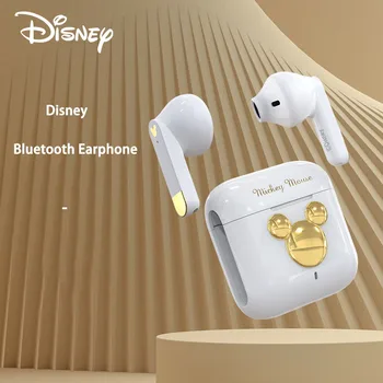 Disney Mickey Mini Bluetooth Kulaklık TWS Gerçek 3D Stereo kablosuz kulaklık Kulaklık Kablosuz Şarj mikrofonlu kulaklıklar