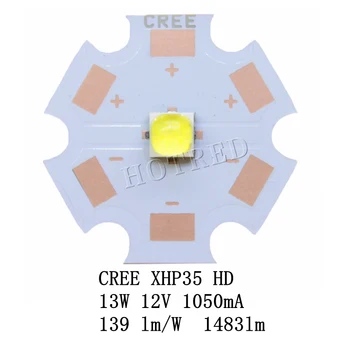 YENİ 1 ADET CREE 12V XHP35 HD Soğuk Beyaz Nötr Beyaz Sıcak Beyaz LED 20mm Bakır PCB / 16mm 14mm 12mm 8mm PCB.