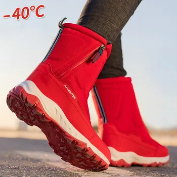 Kadın Botları kaymaz Su Geçirmez Kar Kış yarım çizmeler Platformu Uyluk Yüksek Çizmeler Kış Kadın Ayakkabı Peluş Kalın Botas Mujer