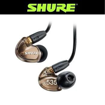 Orijinal Shure Se535 IEM Kulak Kulaklık Spor Kablolu Kulaklıklar Yüksek Sadakat Stereo Gürültü Azaltma 3.5 mm Profesyonel Kulaklık