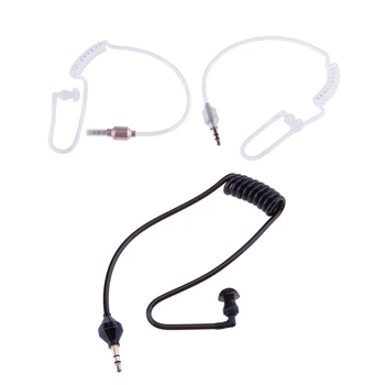 3.5 mm Kulak Anti-radyasyon Tek Kulaklık Dinleme Hava Tüp Stereo Sarmal Kablolar Mono Fonksiyonu Kulaklık Kulak Stereo kulaklık