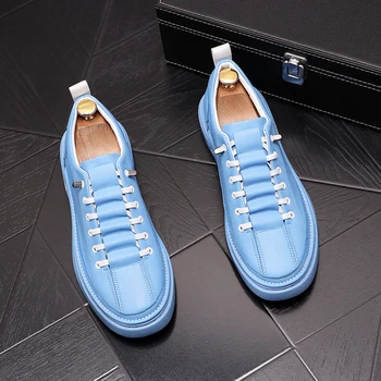 Stephoes Erkekler Moda Rahat bağcıksız ayakkabı İlkbahar Yaz Sonbahar Lüks Tasarımcı Gençlik Trend Kalın Alt Eğlence Ayakkabı