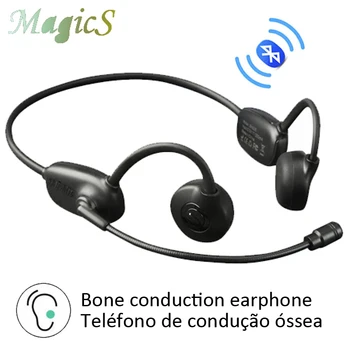 Kemik İletim Kulaklık Çift Mikrofonlar Bluetooth kablosuz kulaklıklar 5.0 Gürültü İptal Su Geçirmez Konferans Sürüş için