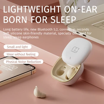 YOVONİNE Bluetooth Uyku Kulaklık Mini Görünmez Kulakiçi TWS kablosuz kulaklıklar Gürültü Azaltma Kulaklık Mic ile Earpods