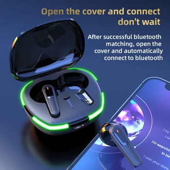 TWS Pro60 kablosuz kulaklıklar LED ekran Kulakiçi HiFi Stereo Kulaklık Gürültü Azaltma Spor mikrofonlu kulaklık Bluetooth Kulaklık