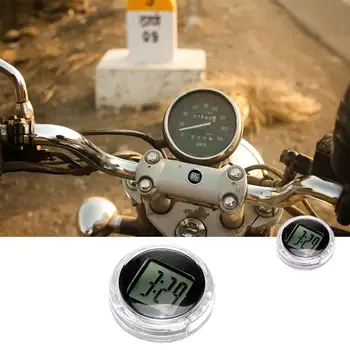 Mini Hassas Motosiklet Saatler İzle Su Geçirmez Stick-On Motosiklet Dağı İzle Moto Dijital Saat Kronometre İle