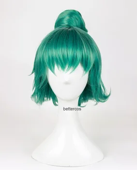 Tokyo Ghoul Şen Takatsuki Eto Cosplay peruk 30 cm kısa yeşil ısıya dayanıklı sentetik saç peruk + peruk kap