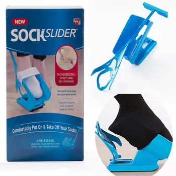 1 ADET Çorap Slider Yardım Kolay Açık Kapalı Çorap Yardımcısı Kiti ayakkabı çekeceği Ağrısız Hiçbir ayakkabı çekeceği Gebelik için Soyunma Yardımcıları Araçları
