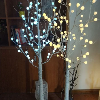 Pil Led huş ağacı ışık paskalya dekorasyonu Ev Peri Huş Küre top lamba Parlayan ağaç ışıkları Tatil parti aydınlatması