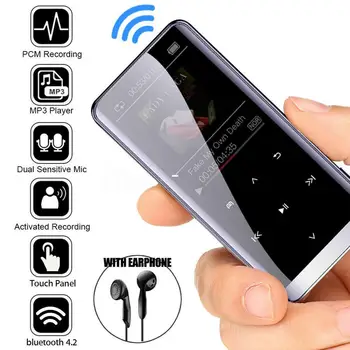 M13 Bluetooth uyumlu Oyuncu MP3 MP4 Spor Müzik E-kitap AMV AVI Video Medya FM Radyo Kaydedici Cam Ekran MP3 oyuncu
