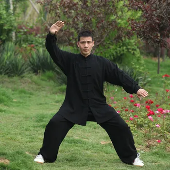 Tai chi Üniforma Pamuk 5 Renkler Yüksek Kalite Wushu Kung fu Giyim Yetişkinler için Dövüş sanatları Wing Chun Suit