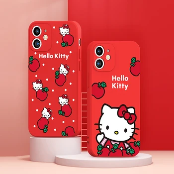 Melodi hello Kitty kuromi Fundas de telefon kılıfı İçin iPhone 14 13 12 mini 11 pro xs max X XR 7 8 ARTI Cinnamoroll Çift Hediye kapak
