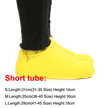 1 Çift Anti Yağmur Emülsiyon Ayakkabı Kapağı Taşınabilir Kullanımlık Kalın Taban Su Geçirmez ayakkabı Seyahat Aksesuarları Koruyucu Açık