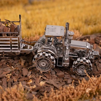 Sanat Modeli MU 3D Metal Bulmaca Tarım makineleri Traktör Modeli kitleri DIY Lazer Kesim Monte Yapboz Oyuncak HEDİYE Çocuklar İçin