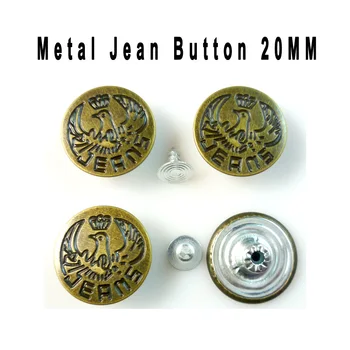 30 ADET 20MM Bronz Ton Metal Kartal Kot Düğmesi Dekoratif Dikiş Elbise Aksesuarı JMB-016H