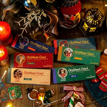 1 takım / grup Kawaii Karalama Defteri Çıkartmaları Noel Şarkısı Scrapbooking Malzemeleri günlüğü Planlayıcısı Dekoratif El Sanatları Kırtasiye Sticker