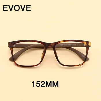 Evove Büyük Boy Gözlük Çerçeveleri Erkek Kadın Sahte Ahşap Tahıl Gözlük Erkekler Büyük Gözlük Okuma Optik Reçete
