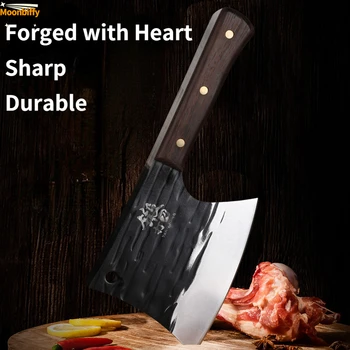 Mutfak Bıçağı Kemik Doğrama Baltası Paslanmaz Çelik Kemik Pala Doğrama Et Kemikleri kasap bıçağı Pişirme Araçları Cozinha Facas