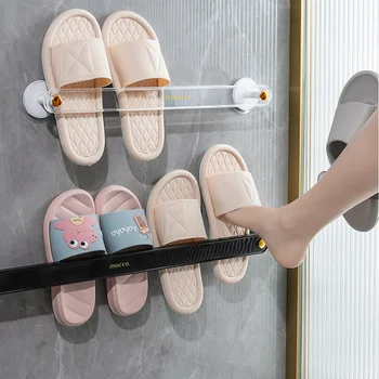 Kendinden yapışkanlı Banyo Havlu Çubuğu Duvara monte Ayakkabı Drenaj Raf Terlik Asılı Tutucu Banyo Ayakkabı Depolama Rafı 2022 Yeni