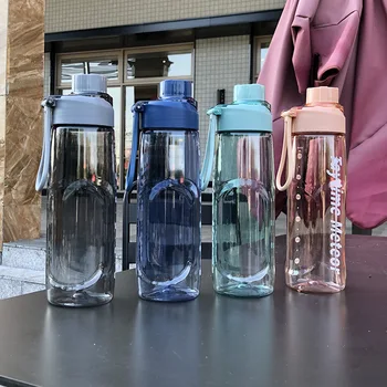 Yaz Öğrenci Plastik Spor Su Şişesi Erkek Büyük Kapasiteli Su Şişesi Kadın Spor Fincan Açık Taşınabilir Su Şişeleri