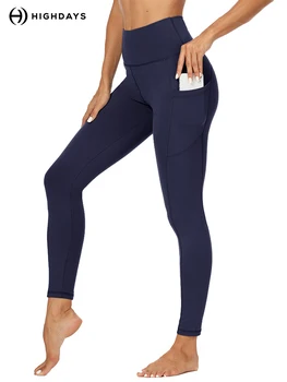 HİGHDAYS Yüksek Bel Legging Cepler Spor Dipleri Koşu Sweatpants Kadınlar için Çabuk Kuru spor pantolonlar Egzersiz Yoga Pantolon