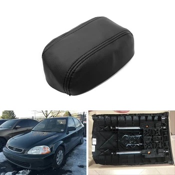 Araba-styling Mikrofiber Deri İç Merkezi Kontrol Kapağı Kol Dayama Kutusu Kapağı Trim İçin Honda Civic 1996 1997 1998 1999 2000