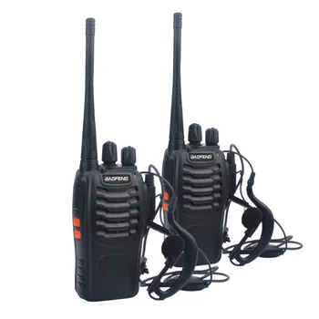 2 ADET / 1 ADET 3KM Menzilli Kablosuz Telsiz Talkie UHF 400-470MHz 5W El İki yönlü Amatör Radyo (Masa Şarj+BF888) ses İstemi