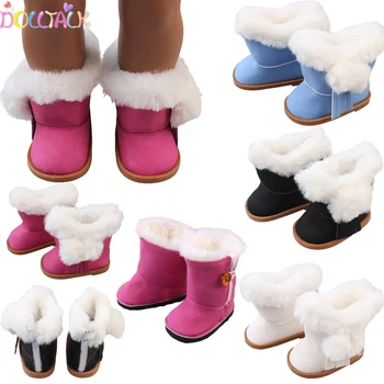 Bebek Konuşma Peluş Bebek Kış Kar Botları İçin 18 İnç Bebek Oyuncak Fermuar sıcak ayakkabı Tutmak İçin Kız Erkek Bebek noel hediyesi Çocuklar İçin