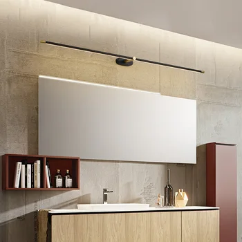 Modern Led Ayna ışıkları lamba ayna banyo duvar lambası aplik Length680 / 980mm Beyaz / Siyah / Altın Renk Bitmiş