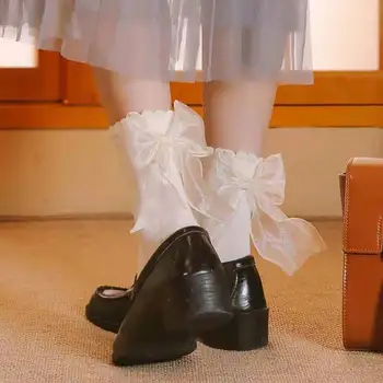 1 adet / Yeni sıcak satış Japon sevimli Harajuku yay kız çorap kawaii orta tüp dantel seksi prenses bayanlar çorap