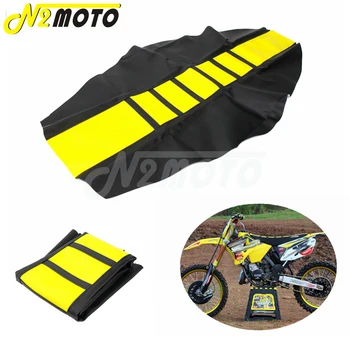 Siyah ve Sarı RM 125 klozet kapağı Motocross Enduro Nervürlü klozet kapağı Çekiş Tutucu Suzuki DR650 DRZ RMZ RM-Z 650 125 250 450