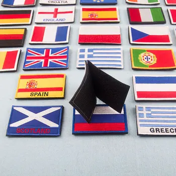 3D Bayrak Nakış Rozeti Avrupa Ülke cırt cırt Yama Rusya Fransa İtalya Kol Bandı Uygulanabilir Ceket Sırt Çantası Etiket