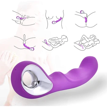 10 Hızları Silikon USB Şarj Edilebilir Su Geçirmez AV Değnek masaj G Noktası Vibratörler Güçlü Erotik Clit Vibratör Kadınlar için Seks Oyuncak