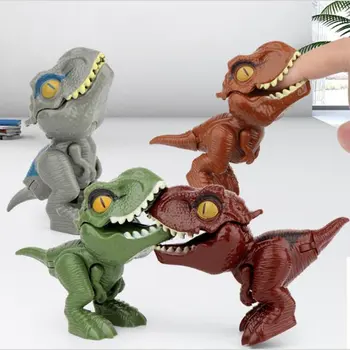 4 adet Parmak dinozor yumurtası Oyuncak Yaratıcı Zor Tyrannosaurus Modeli Dinozor Oyuncak İnteraktif Isırma El Dinozor çocuk Hediyeleri