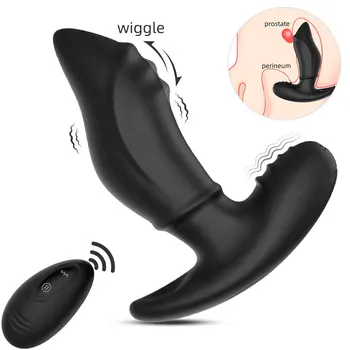 10 Frekans Wiggle Anal Plug Butt Plug Uzaktan Kumanda prostat masaj aleti Erkek Masturbator Yetişkin Ürünleri Erotik Seks Oyuncakları Adam için