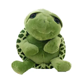 Süper Sevimli Yeşil Büyük Gözler Kaplumbağa peluş oyuncak Yumuşak Hayvanlar Kaplumbağa Oyuncaklar Bebek Bebek Çocuk Hediye Dolması peluş oyuncak